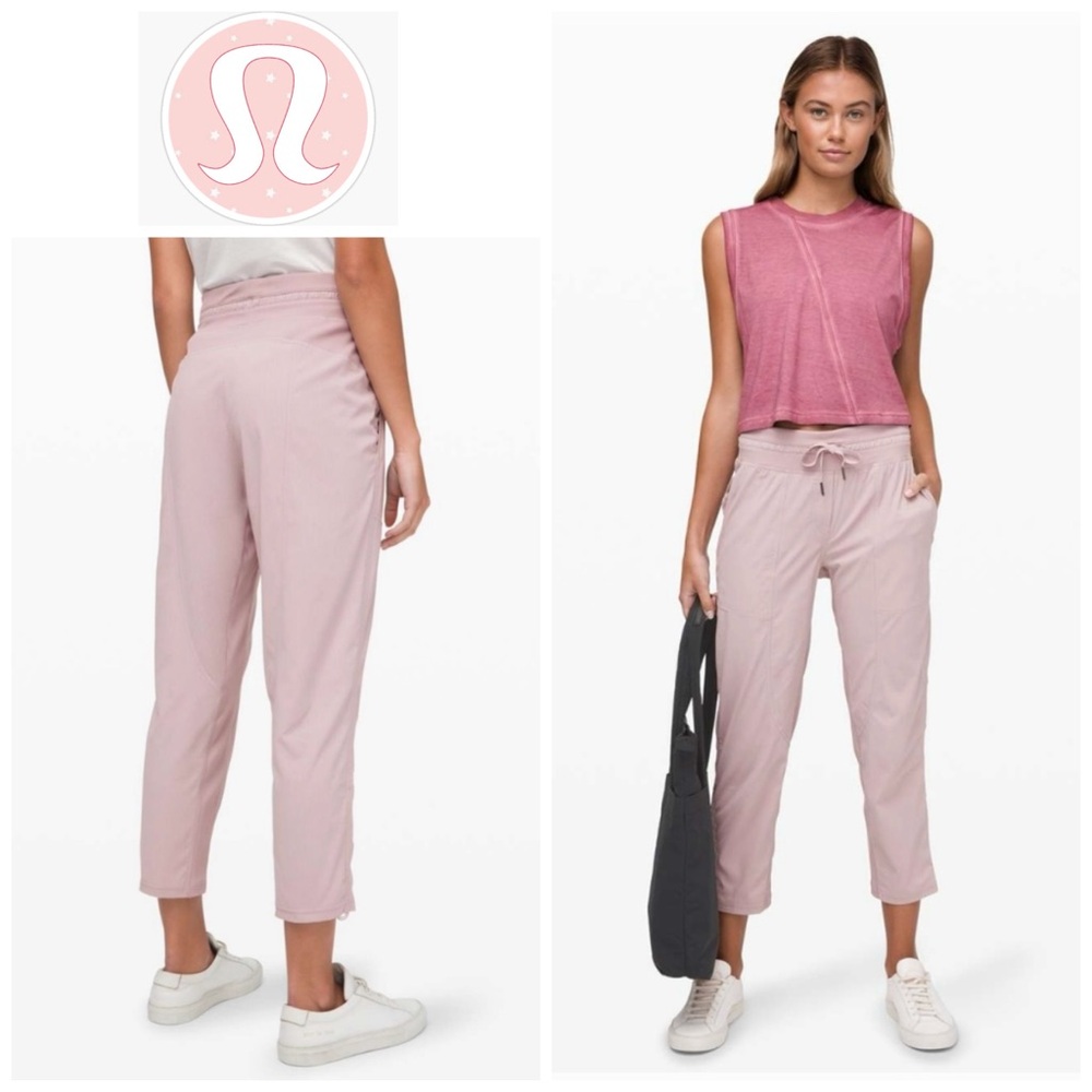 lululemon athletica Pink Drawstring Crop Pants